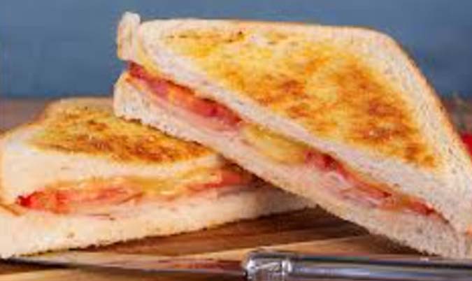 Toasted ham, cheese, tomato