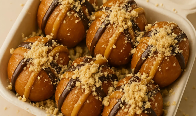 Twix Lokmas (Greek Donuts)