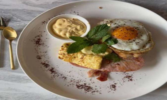 Two Fried Eggs on Toast