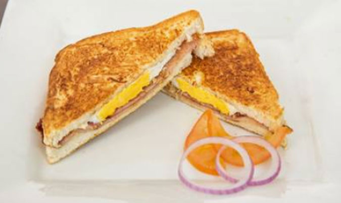 Toasted Bacon and Egg Sandwich