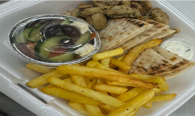 Chicken - Yiros Open Plate