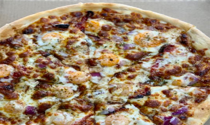Garlic Prawn Pizza