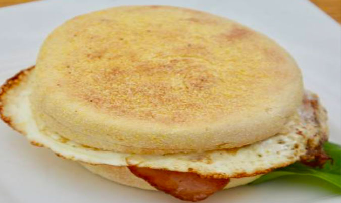 Toasted Bacon, Egg and Cheese Muffin