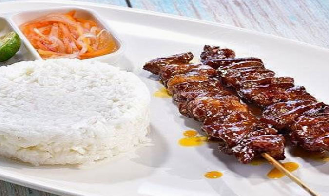 Pork BBQ (3 pc) with rice