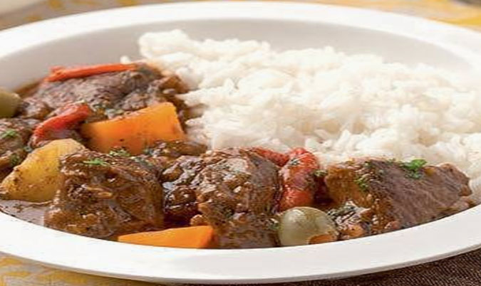 Beef Kaldereta with rice