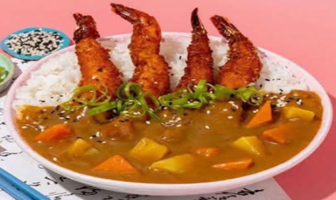 Prawn Katsu Curry and Rice