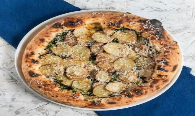 Crispy Potato and Kale Pizza