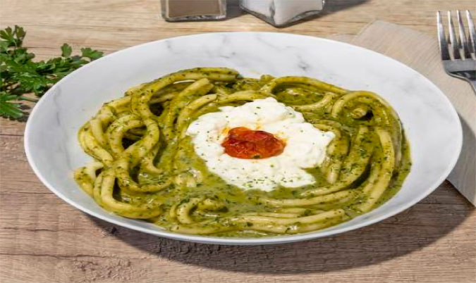Casarecce Pesto and Burrata