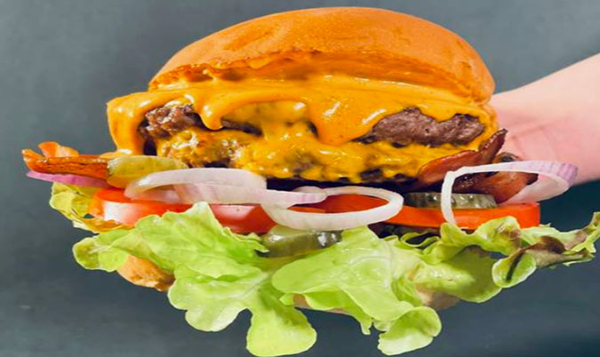 Seventh Floor Double Cheese Tower Burger