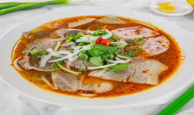 Spicy, Vietnamese spicy beef noddle soup