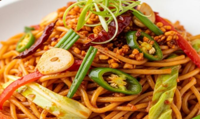 CHILLI GARLIC NOODLES (Hot)