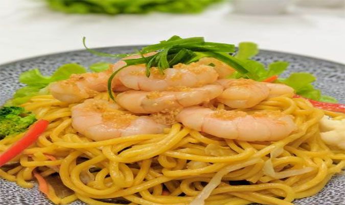 Garlic King Prawn Noodle