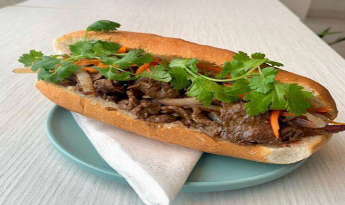 Lemongrass beef Banh Mi
