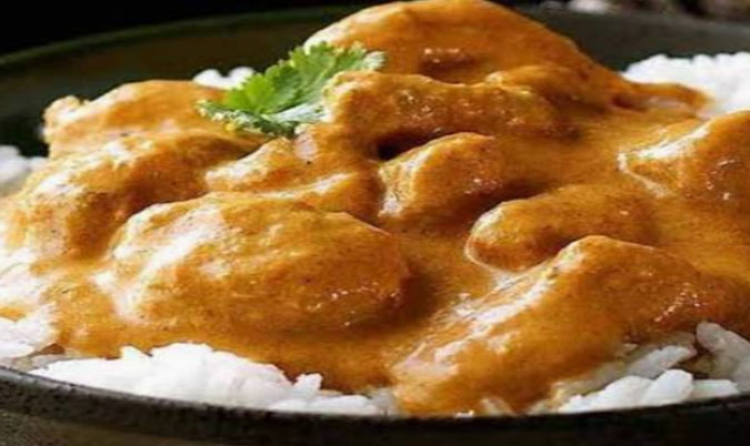 Butter chicken with rice
