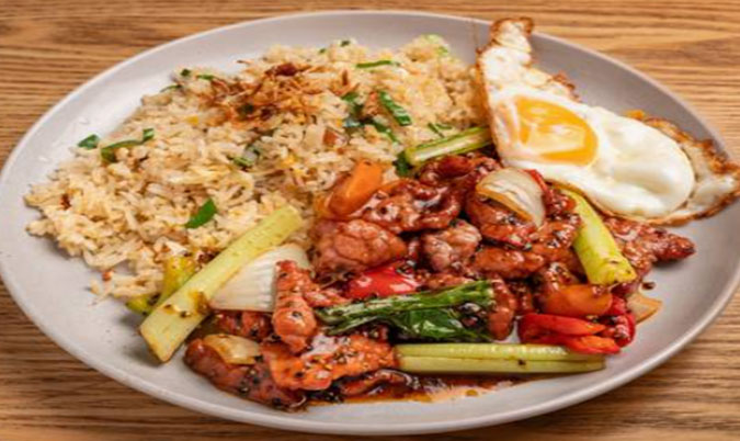 Black Pepper Beef Fried Rice