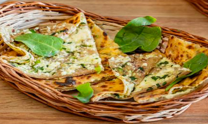 PANEER SPINACH PARATHA