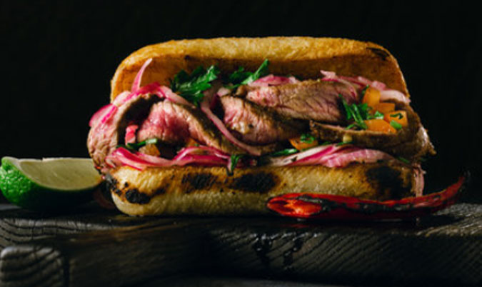 Steak Sandwich With The Lot