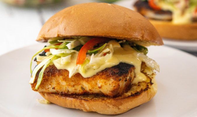 Traditional Fish Burger