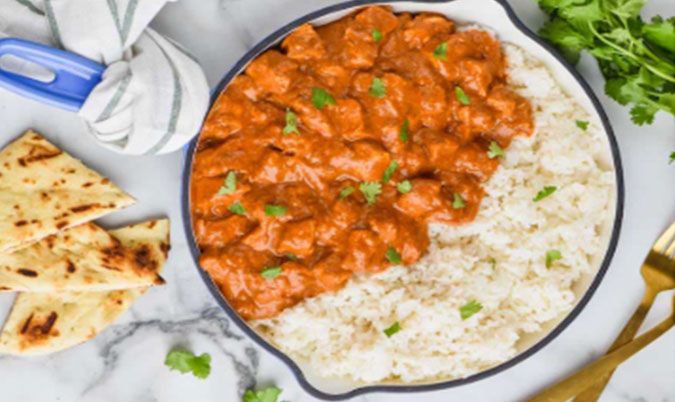 Kadhai Chicken with Steam Rice