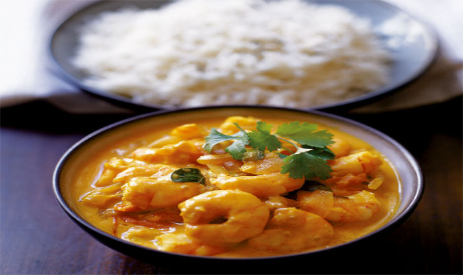 Prawn Malabari with Steam Rice