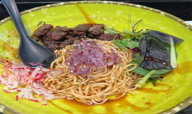Charcoal Meat Dry Noodle