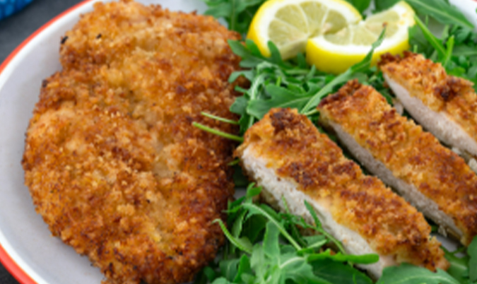 Golden Crispy Chicken Schnitzel