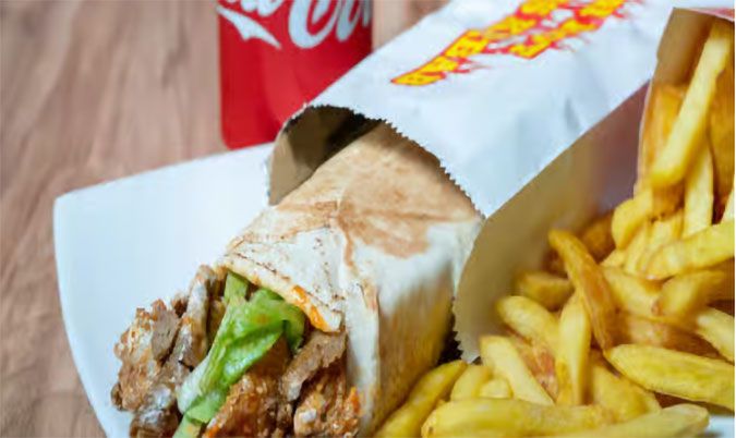 Regular Kebab + Chips + Drink 375ml