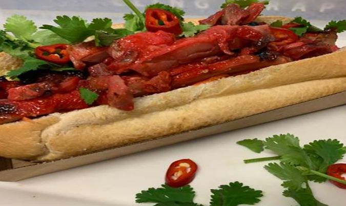 Barbecue Chicken Banh Mi