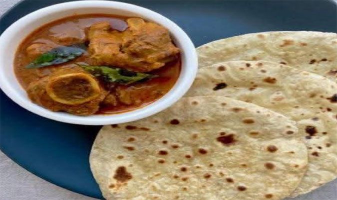 Tawa Roti 3pc with Mutton Curry 220ml