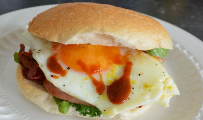 Egg and Bacon Roll