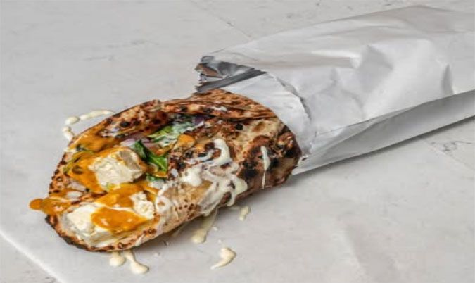 Butter Paneer Kebab Roll