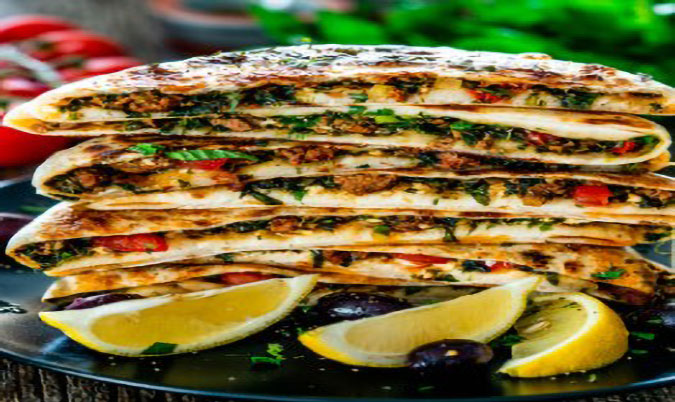 Lamb, Cheese and Spinach Gozleme