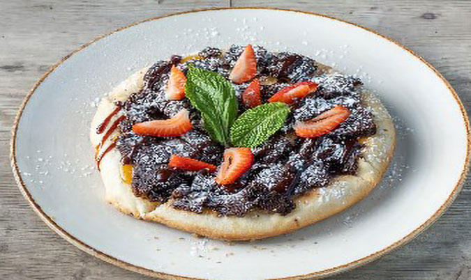 Salted Caramel and Brownie Pizza