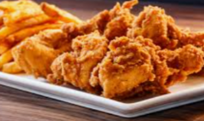 Crumbed Chicken and Chips