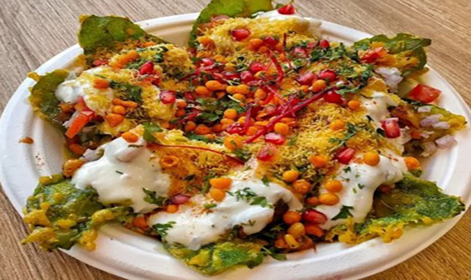 Palak Papdi Chaat (GF)