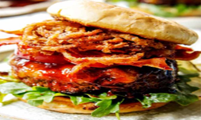 Barbecue Beef Burger Lunch