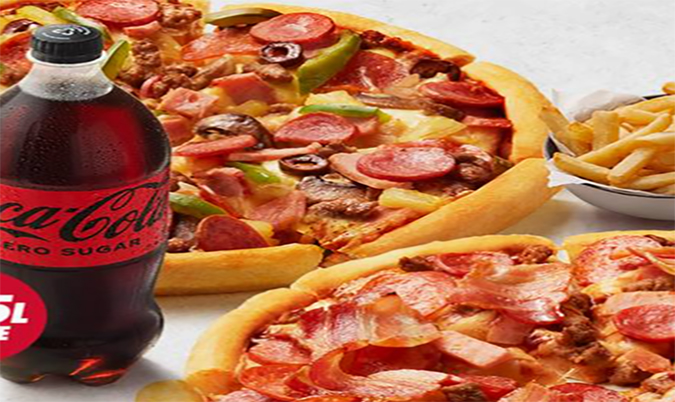 2 Large pizzas + 2 Sides