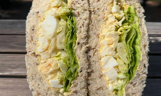 Egg, Lettuce and Mayonnaise Sandwich