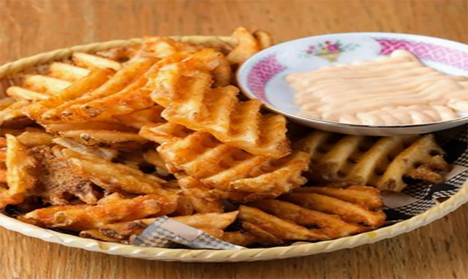 Plate of Waffle Fries