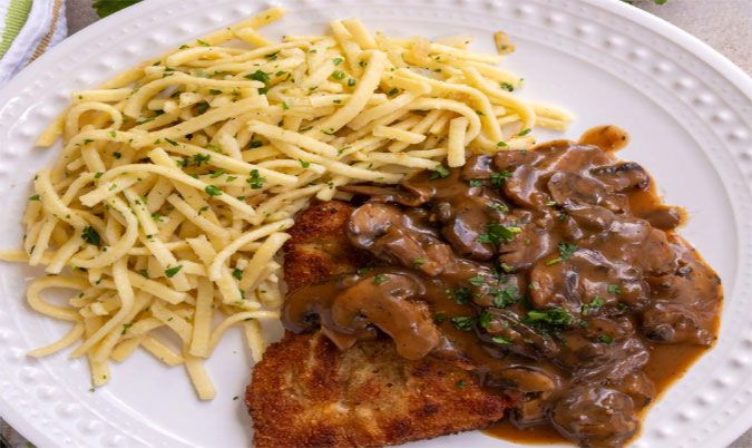 Schnitzel Meal with gravy