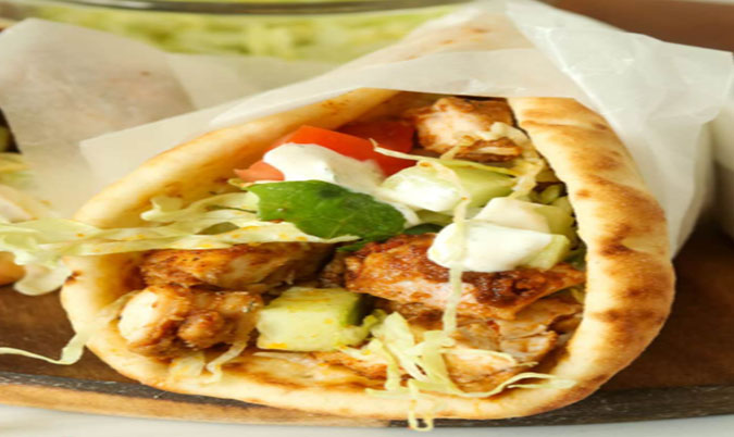 Shawarma (kebab roll)