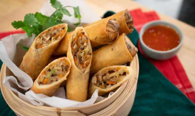 Vegetarian Spring Rolls (V)