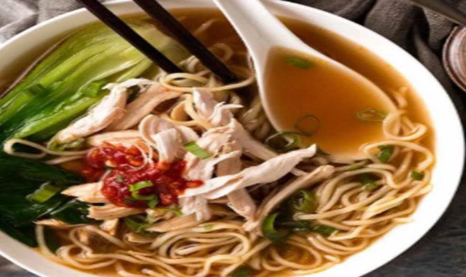 Combination Long Egg Noodle Soup