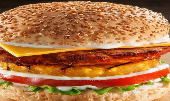 Chicken Cheese Pineapple Burger