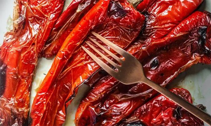 Grilled Red Capsicum