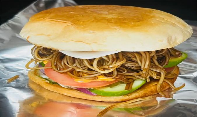 Noodle Tikki Burger