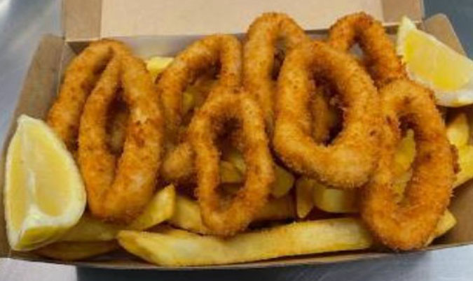 Calamari and Chips Meal