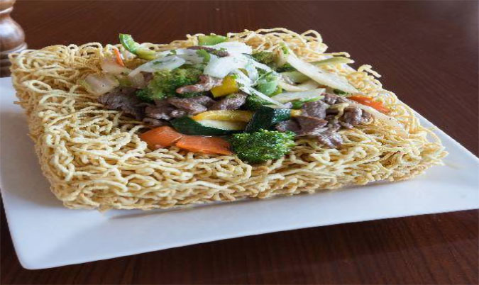 Stir Fried Crispy Egg Noodles