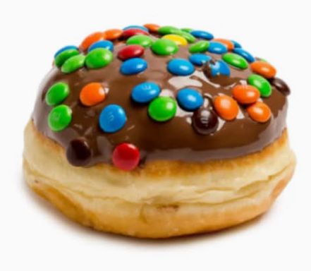 Choc Hazelnut M&M's Ball Donut