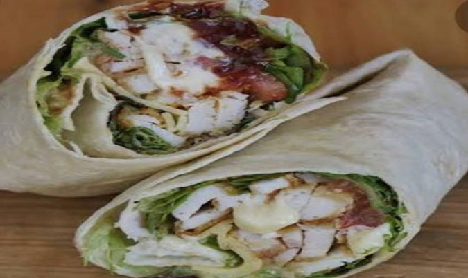 Chicken schnitzel wrap